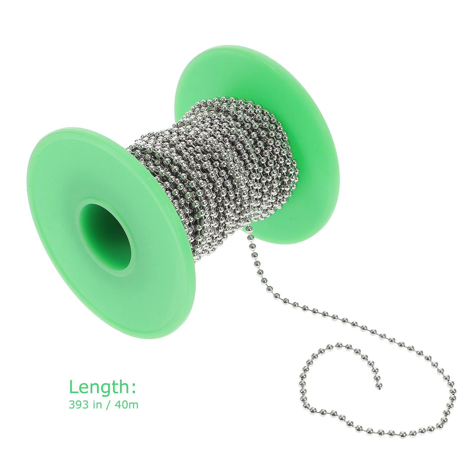 Window Stainless Steel Ball Chain Metal Beaded Necklace Dog Colored Labels