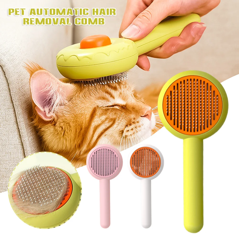 

Self Cleaning Pet Comb Hair Removal Massaging Brush for Puppy Kitten Rabbit Elasticity Haired Hair Remover SUB Sale