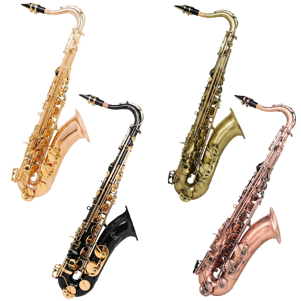 SLADE латунный тенор-саксофон инструмент профессиональный Bb-саксофон с чистящей