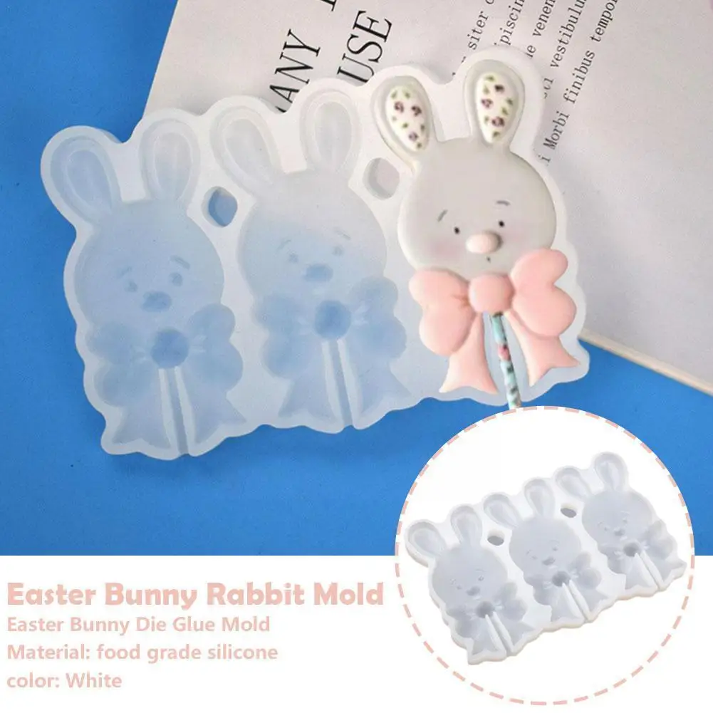 

3d Easter Bunny Design Lollipop Silicone Mold Diy Rabbit Chocolate Baking Candy Fondant Decorating Tools Cake Mould Accesso N8a0