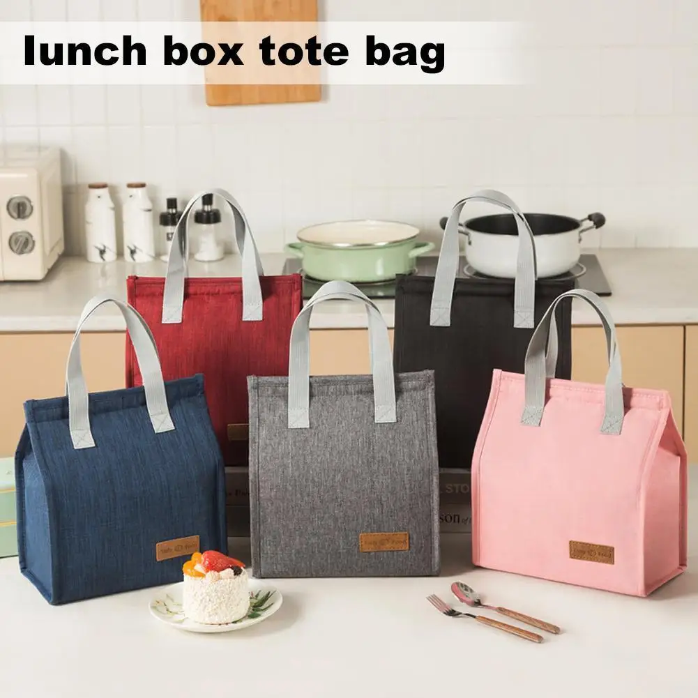 

Портативные Оксфордские сумки для ланча, сумка для свежего охлаждения для офиса, студентов, удобный Ланч-бокс, сумка для пар, голубой, розовы...