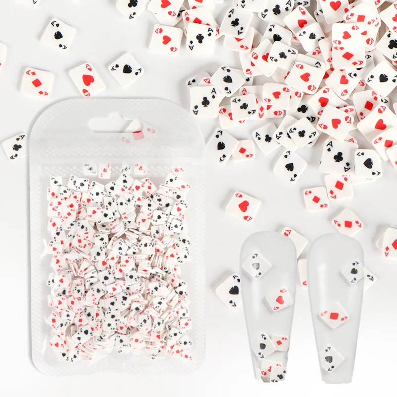 

Полимерная глина три разведки 10 г/пакет хлопья покерная форма дизайн мягкие ломтики 3D сердце украшения для ногтей игра Маникюр Acc