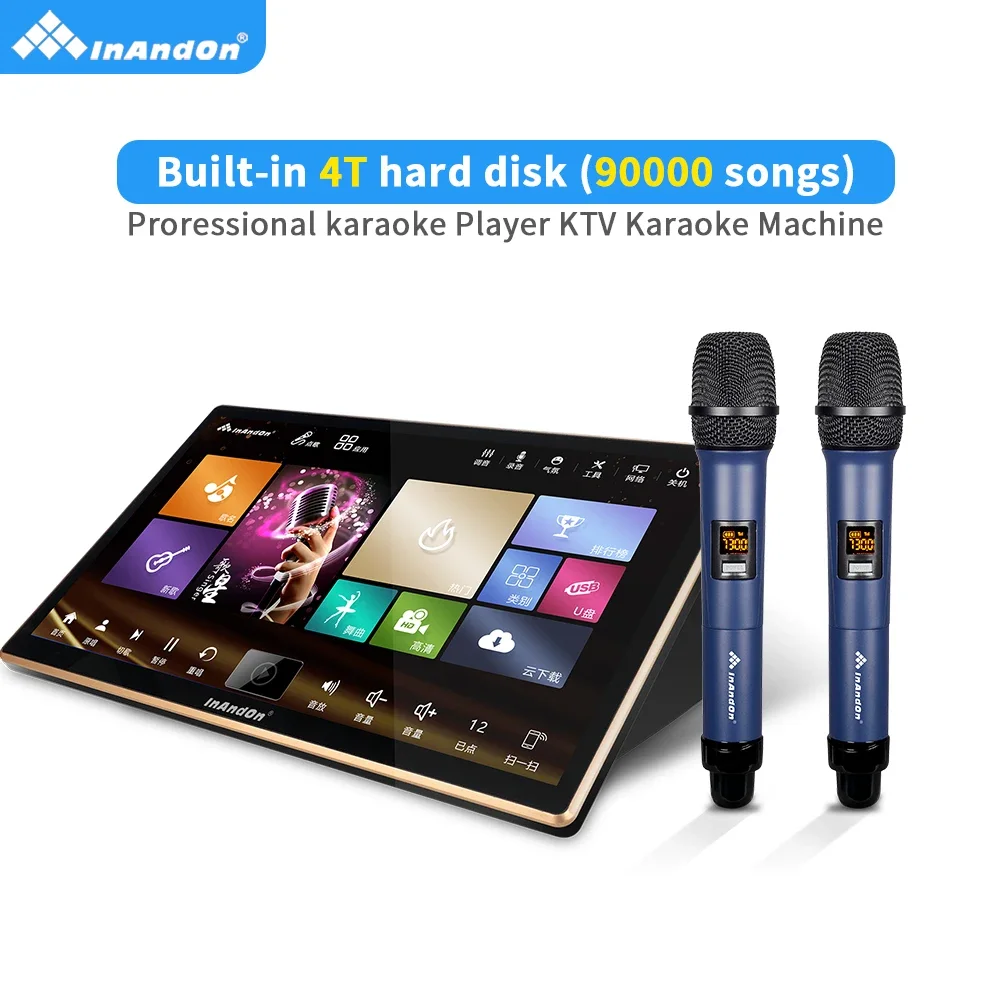 InAndOn 18 5-дюймовая караоке-машина 4 ТБ KTV Профессиональная караоке-система 5 в 1 с