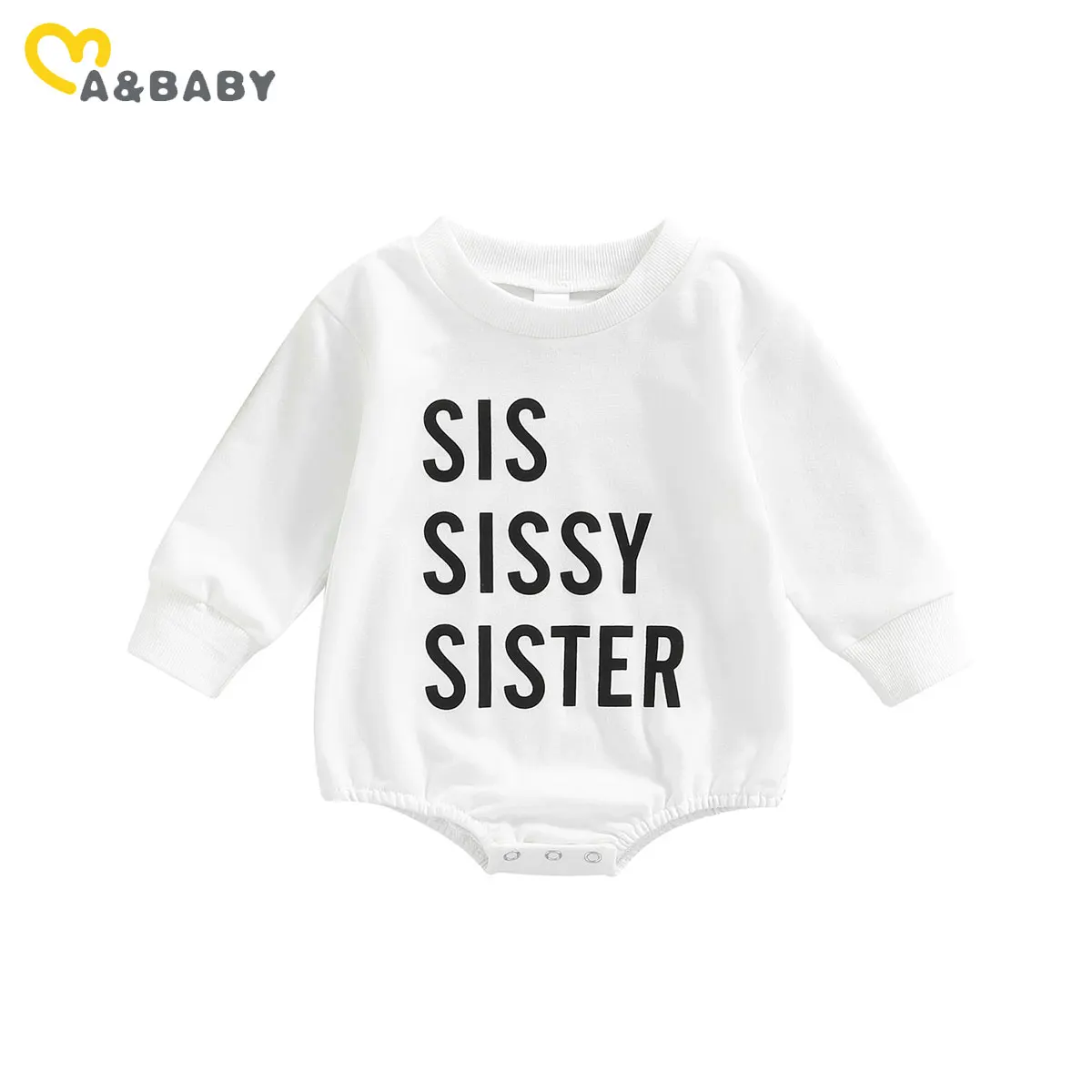 

Ma&Baby 0-18M Toddler Newborn Infant Baby Girl Romper Casual Letter Long Sleeve Jumpsuit Playsuit Autumn Spring Clothing