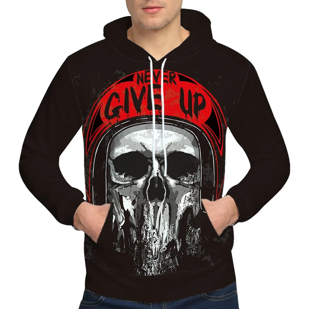 

Somepet Brand skull Sweatshirts men rock 3d Hoodies personality Hoodie Print Unisex Funny Pullover Pocket High Quality