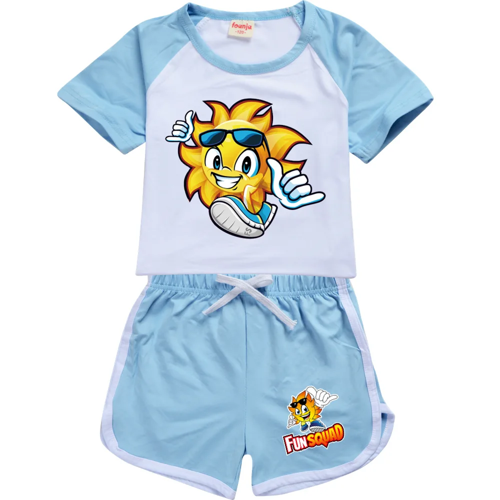 Комплект летней одежды для девочек и мальчиков 2022 Веселая Детская Спортивная