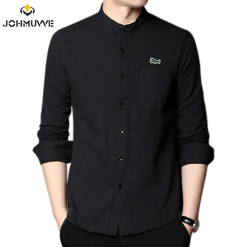 Fast Shipping New Men's Solid Color Long Sleeve Hunting Style Shirts Casual Long Sleeve Tops