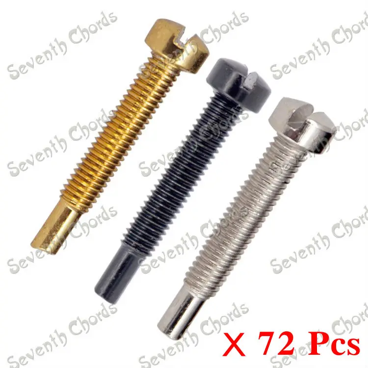 

72 Pcs Electric Guitar Humbucker Pickup Polepiece Screws For LP GB Style Guitar Pickup Cover - 3 Color for choose