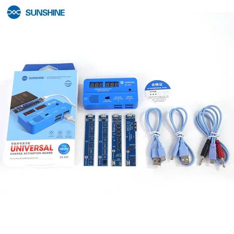 

SUNSHINE SS-909 Universal Battery Activation Charge Board For IPhone Xiaomi Samsung Huawei IPad Phone Repair Test Board Tool