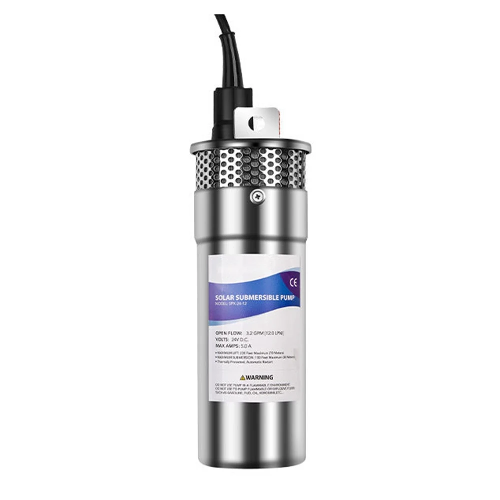

Stainless Steel Submersible Pump 12-Liter High-Flow and Deep-Well River Water Intake Pump Micro-Sized Well Pump 12V