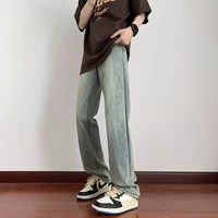 summer baggy jeans mens fashion retro straight jeans men japanese streetwear loose hip hop denim pants mens trousers m 2xl