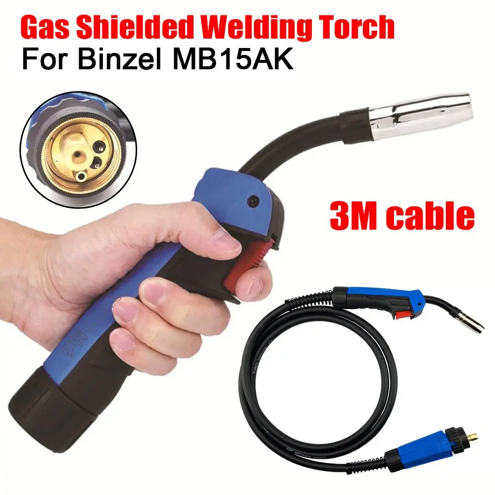 3m MB15 15AK MIG Welding Torch Welding Machine 150A Binzel Type CO2 MB15 MIG MAG Welder with Euro Connector