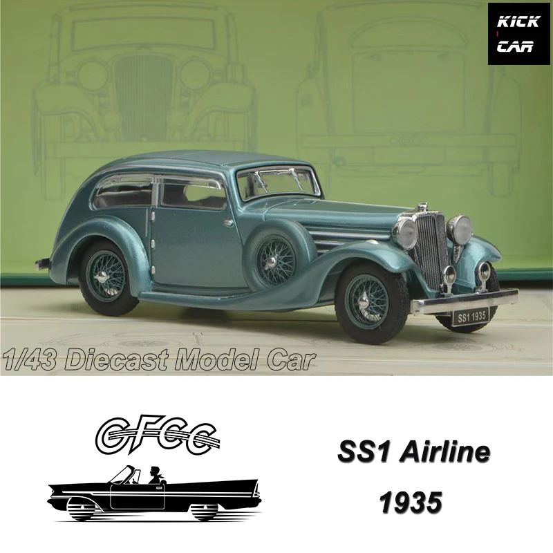 GFCC 1/43 1935 SS1 Airline Vintage Cars High Performance Car Diecast Toy Station Vehicle Collection Model Cars