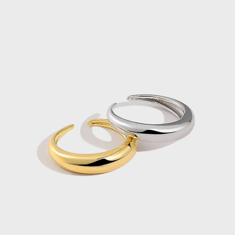 Женское Открытое кольцо из серебра 925 пробы с геометрическим рисунком |