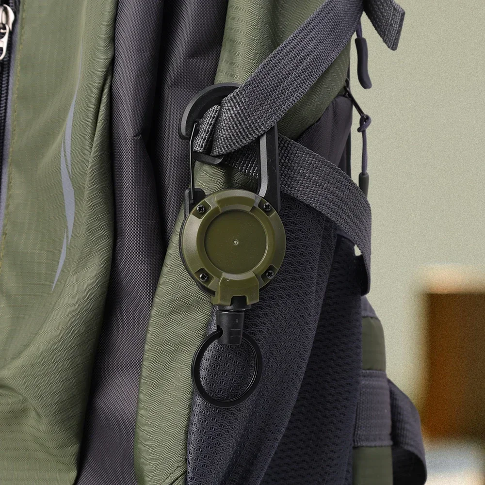 Выдвижная сверхмощная катушка-карабин брелки прочный стальной трос пряжка