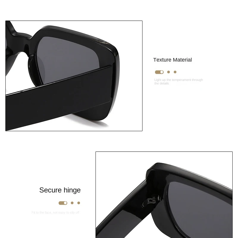 Модные Винтажные Солнцезащитные очки в большой оправе модные черные