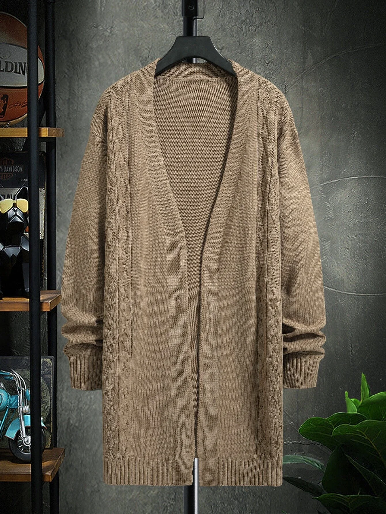 

New in Solid Drop Shoulder Cardigan trapstar y2k hoodies jacket sweater jeans cheap items with free shipping