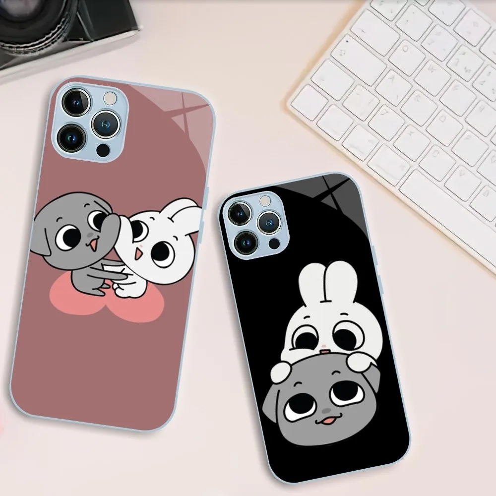 Милый мультяшный чехол K-Kkamang для телефона iphone из закаленного стекла 11 14 12 13 Mini Pro