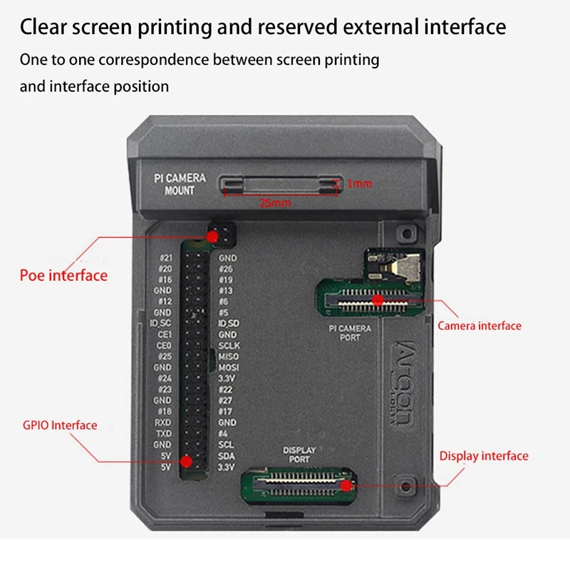 Для радиатора Argon Neo Raspberry Pi 4B тонкий алюминиевый корпус с поддержкой охлаждающего