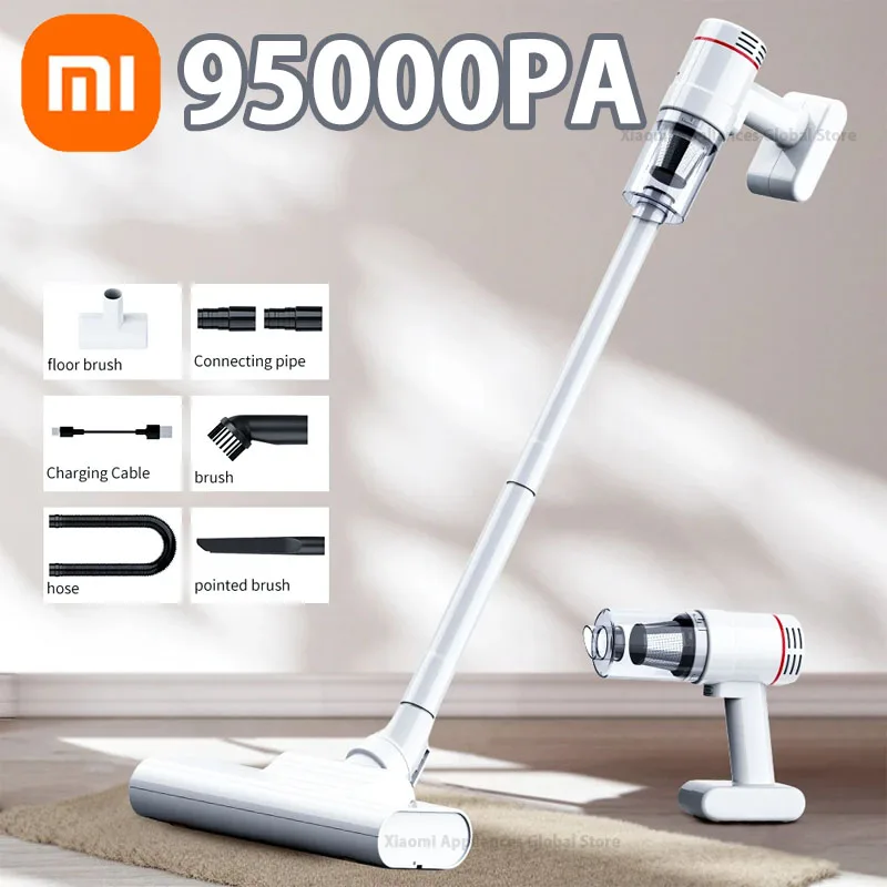 

Xiaomi 95000Pa Wireless Vacuum Cleaner Handheld Powerful Brushless Motor Car&Home Dual use Vacuum Cleaner Robot Vacuum Cleaner
