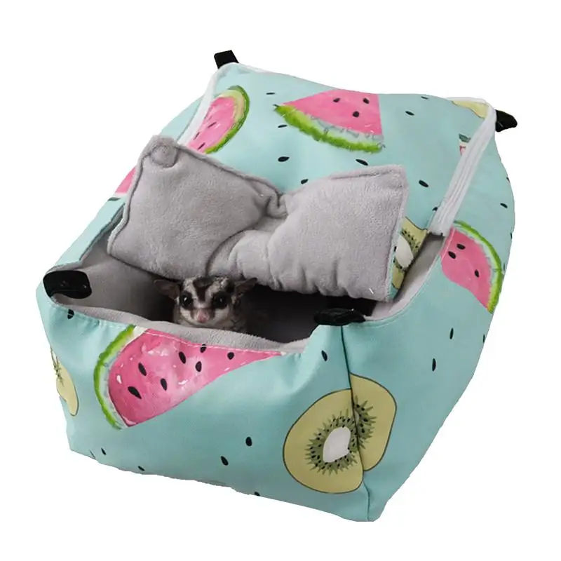 

Winter Warm Guinea Pig Rabbit Hedgehog Living Nest Plush Cotton Squirrel Hammock Hamster Hanging Cave Bed For Cage Accessories