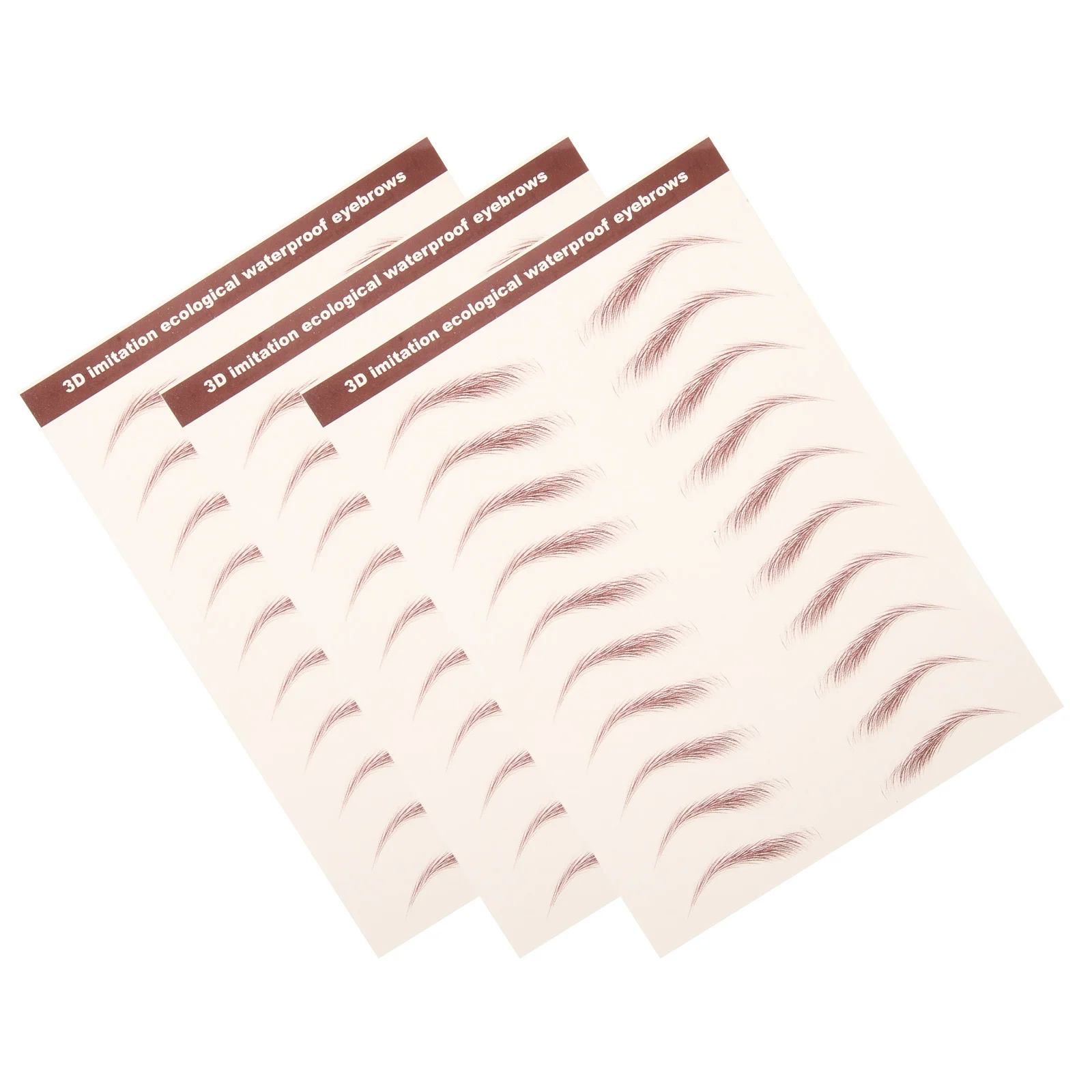 3 листа водостойкие тату-наклейки для бровей