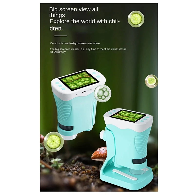 Детский микроскоп детский цифровой инструмент для исследования науки детей 5-7