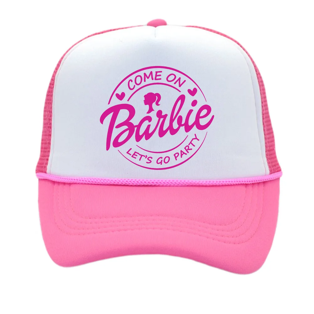 

Barbies Hat Kawaii Barbie Baseball Cap Anime Fashion Cartoon Summer Shade Girl Casual Letter Embroidery Print Outdoor Hat Gift