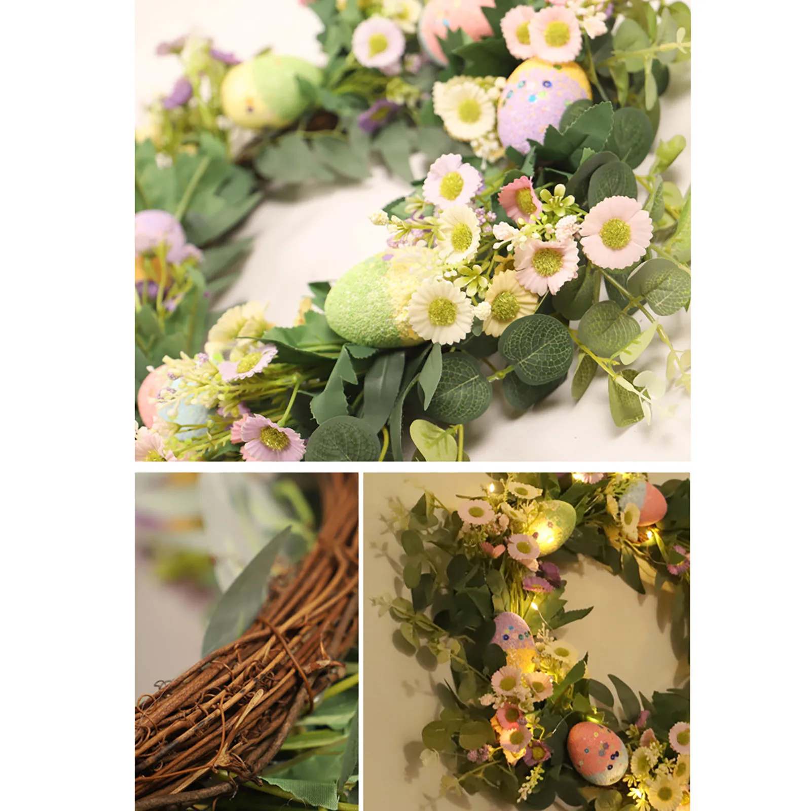 Цветок эвкалипта гортензии венок для двери свадебный фон дома Hello уличный Декор