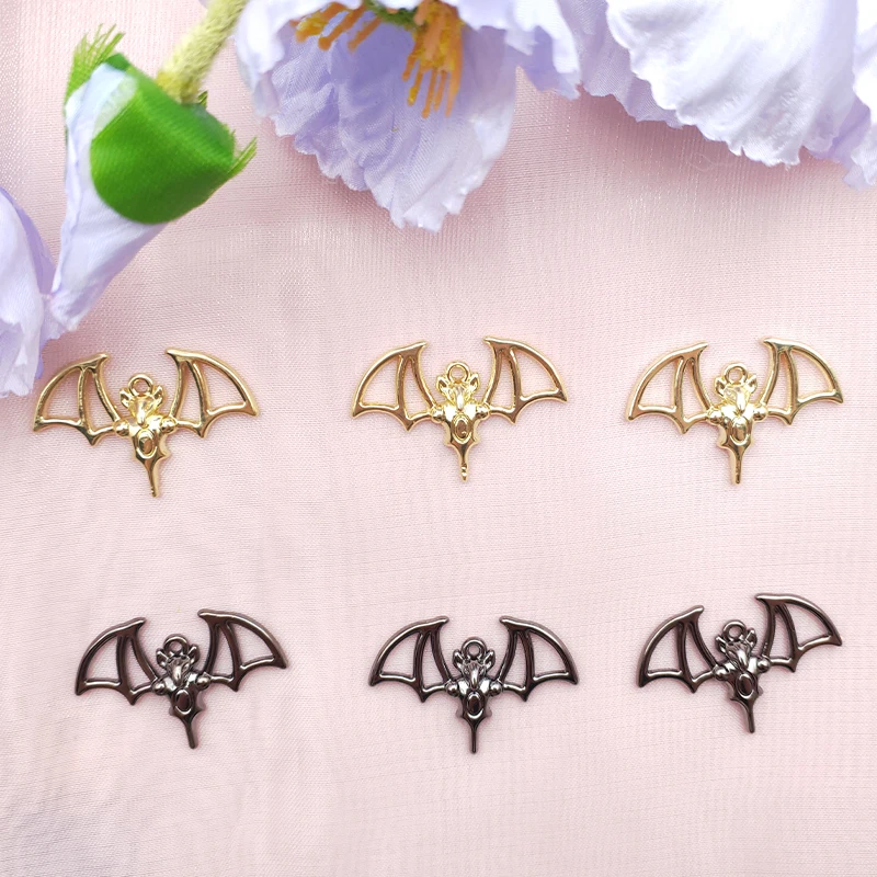 10 шт. Подвеска из сплава полые серьги-летучая мышь для Хэллоуина подвеска сделай