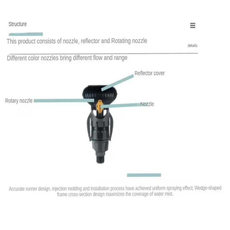 

Technologically Advanced Nozzle High Quality Materials Automatic Watering Sprinkler Finely Crafted 10cm Blow Head Dust Removal