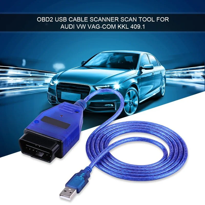 Сканер OBD VAG COM 409 1 Vag Com vag 409Com kkl OBD2 с USB-кабелем и интерфейсом для VW Audi Skoda Seat - купить