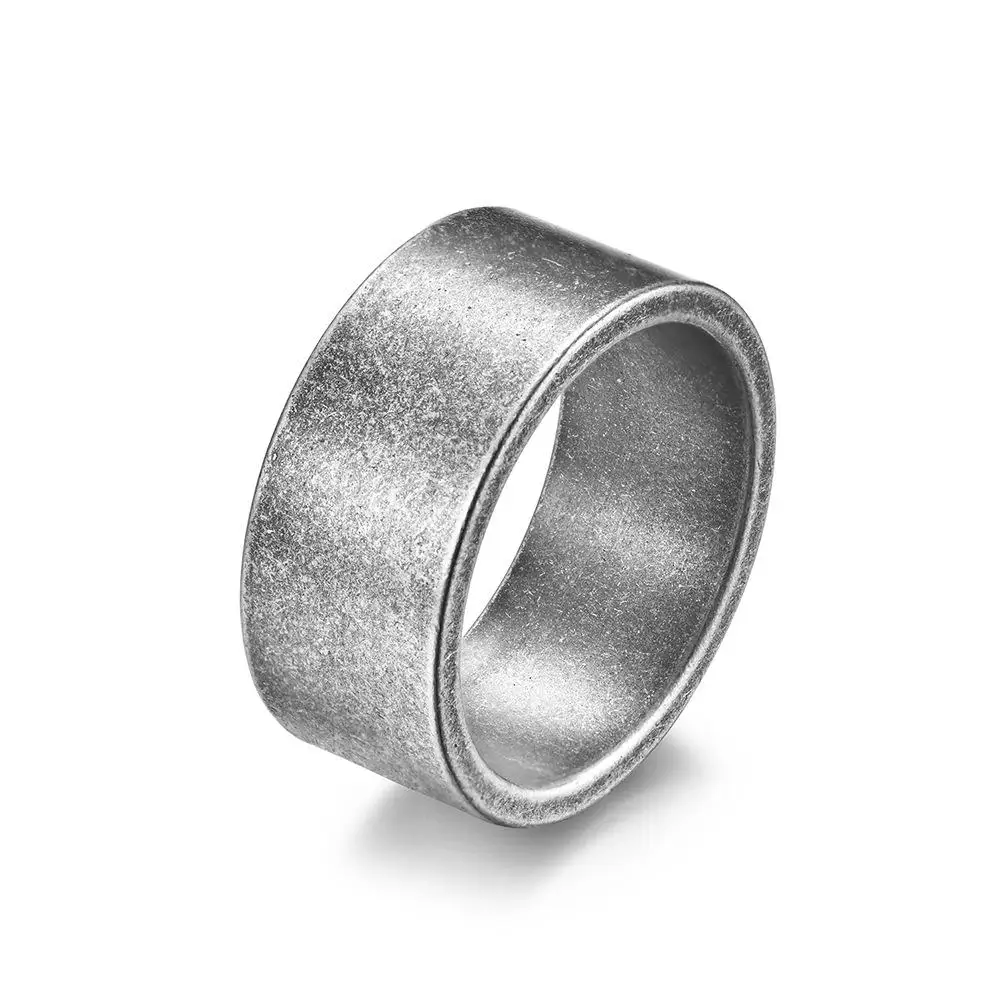 

Punk Matte Glossy Men Stainless Steel Ring For Women Vintage Gothic Gold Color Promise Finger Rings Luxury Jewelry Valentine