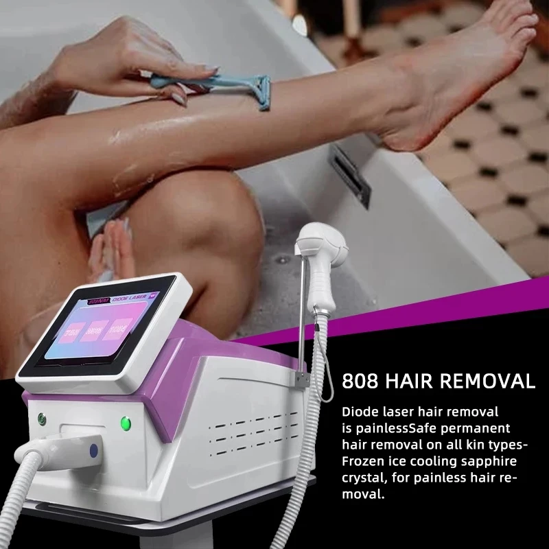 

2022 New Portable 808nm Diode Laser Machine for Hair Removal Skin Regeneration/Case 808nm Hair Removal Machine