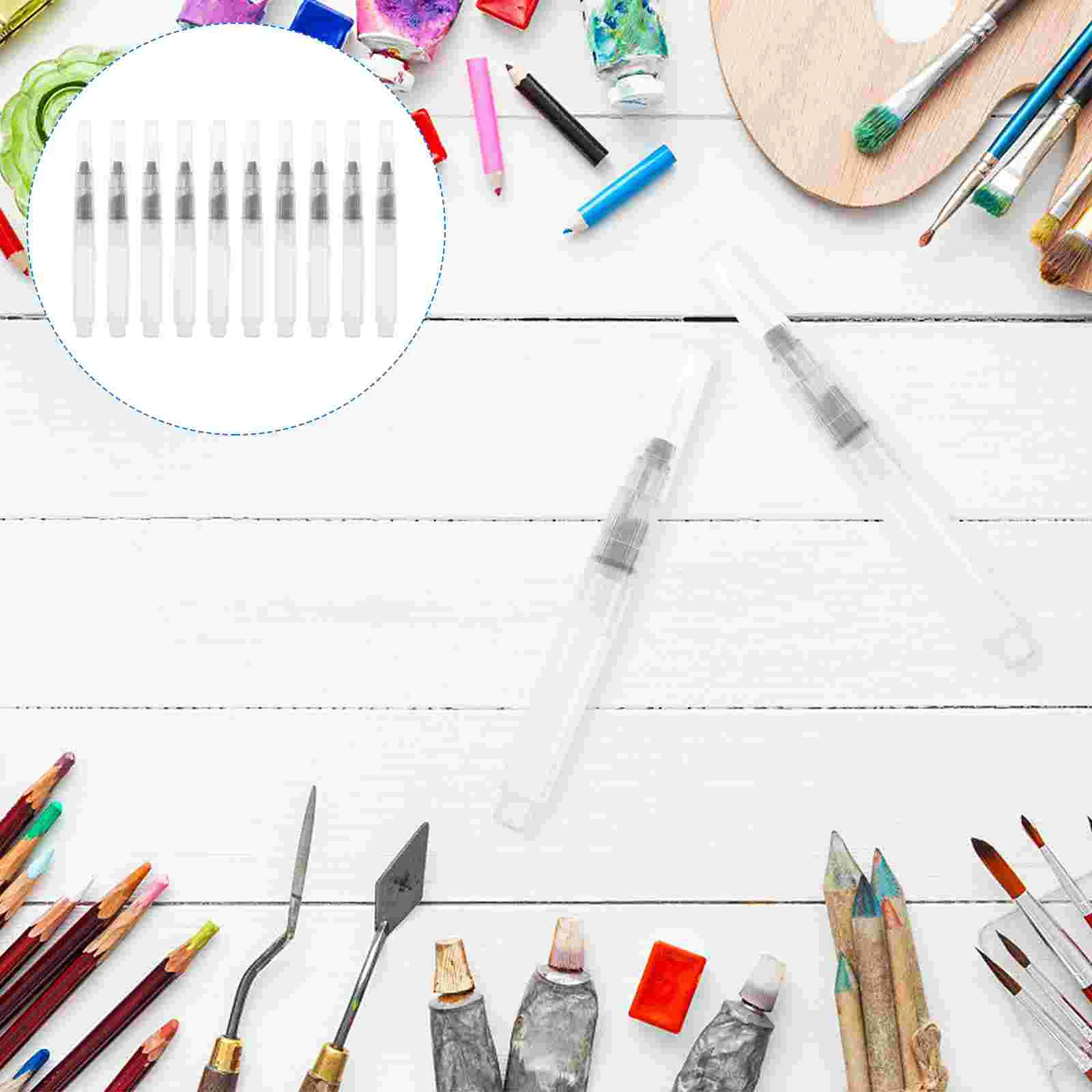 

10Pcs Watercolor Brushes, Watercolor Pens Watercolor Brush Pens Watercolor Brushes Refillable Pen Ink Pen for Watercolor,