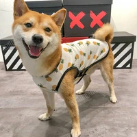 spring summer cotton pineapple charm dog shiba vest for medium sized pets corgi frenchbull shelti breathable cool comfortable