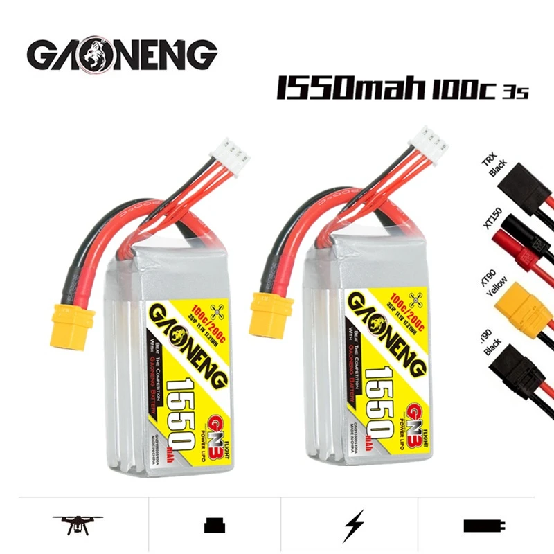 

GNB 3S 11,1 V 1550MAH 100C/200C Lipo батарея для моделей RC Мультикоптер рамка Accs аккумуляторная XT60 разъем 11,1 V батарея
