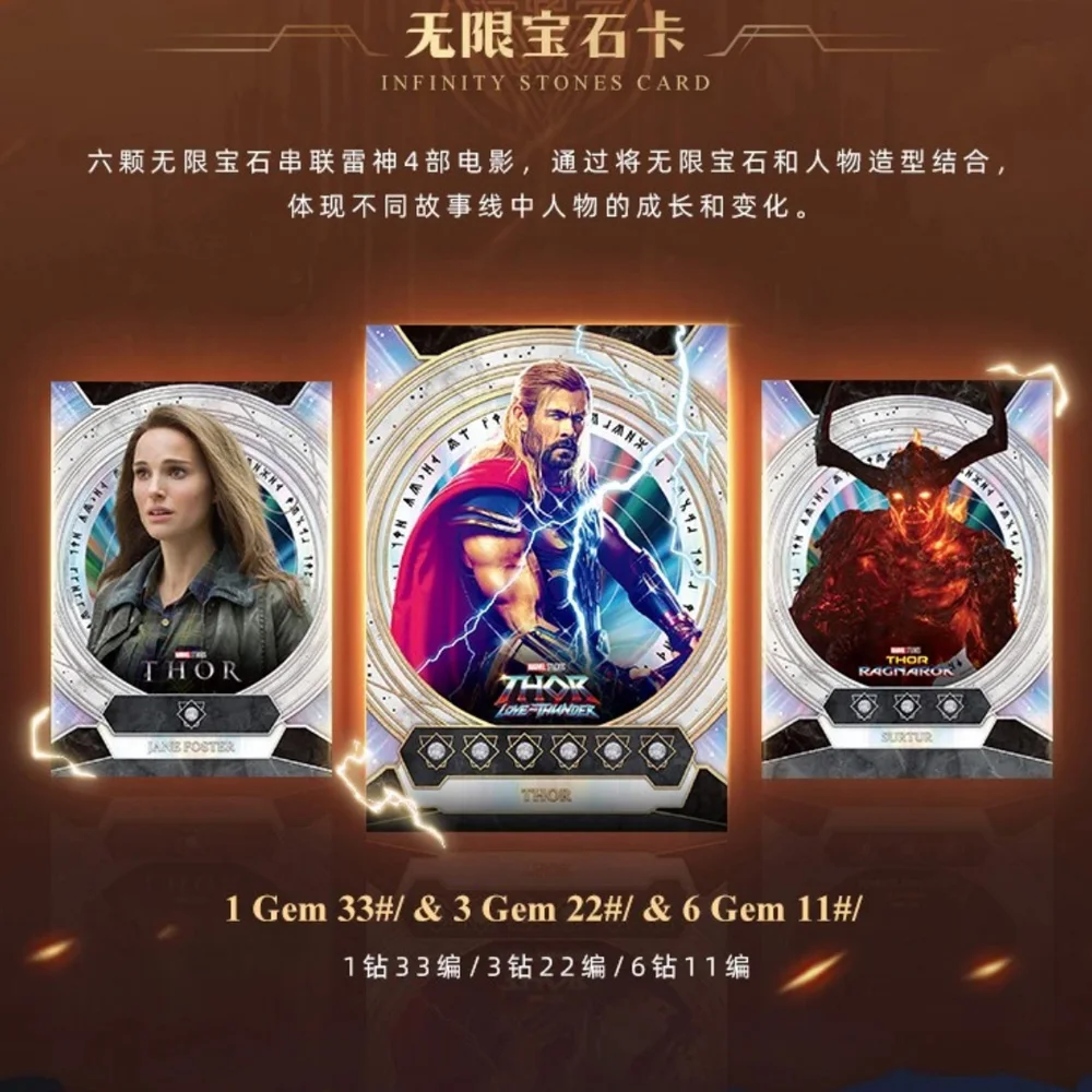 Оригинальная карта фирмы Marvel Thunder коллекционные карты Мстители Герои Тор Локи