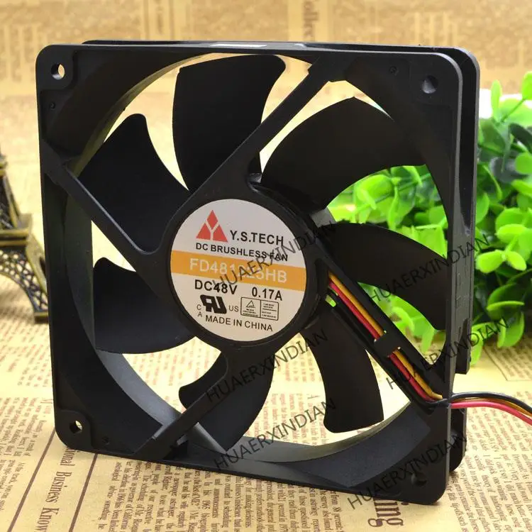 Новый комплект охлаждающего вентилятора FD481225HB 12025 12 см 48 в А