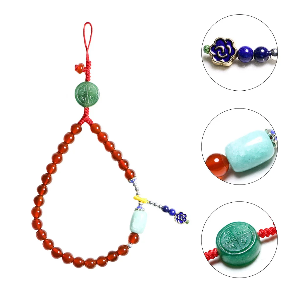 

Mobile Phone Chain Red Agate Lanyard Cord Hanging Rope Straps Creative Lanyards Wrist Key Smart Holder