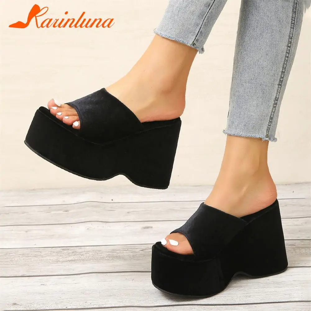 Wedge High Heeled 2023 New Fashion Women Sandals European Style Street Printed Sandals Slipper Vintage Comfy Walking Summer