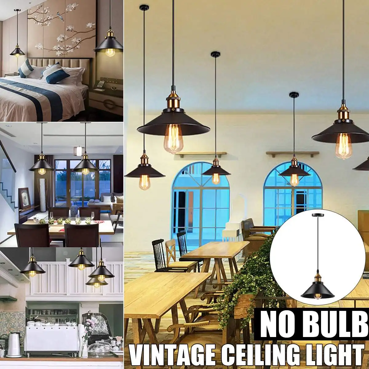 

Ceiling Light 120cm Indoor Lamps Vintage Retro Loft IndustrialEdison Bulb Metal Light American Style Lamp Hanging Fixtures