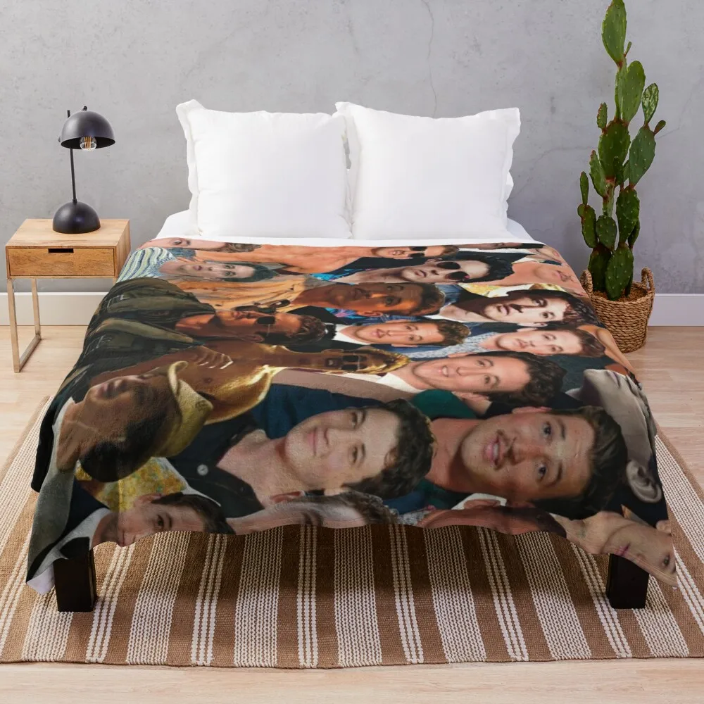 

Miles Teller Photo Collage Throw Blanket Blanket Luxury Brand