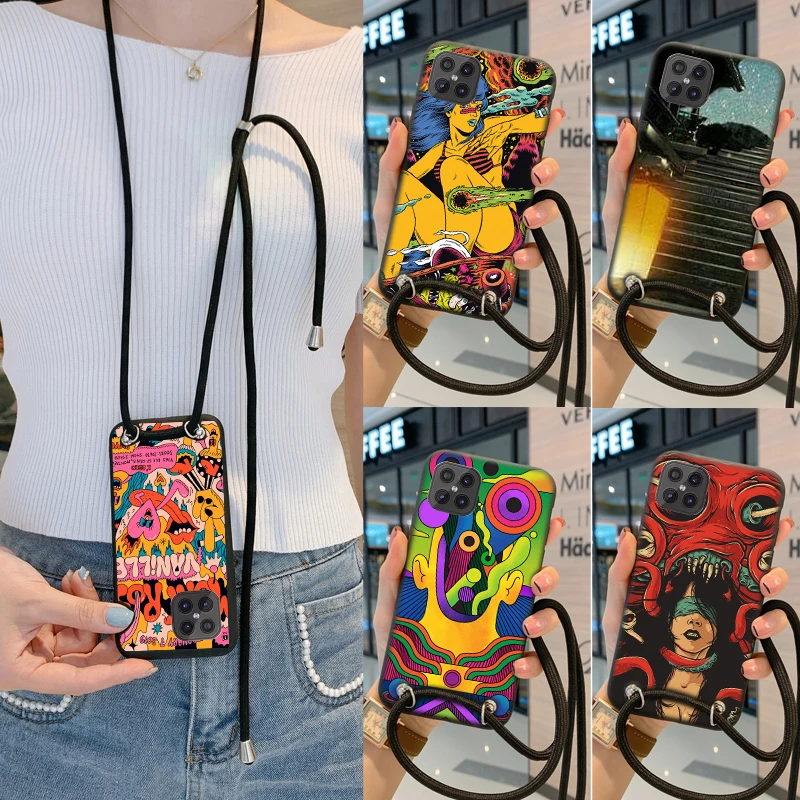 Психоделическое художественное ожерелье ремешок чехол для Samsung Galaxy S9 Plus S6 Edge S7 S8