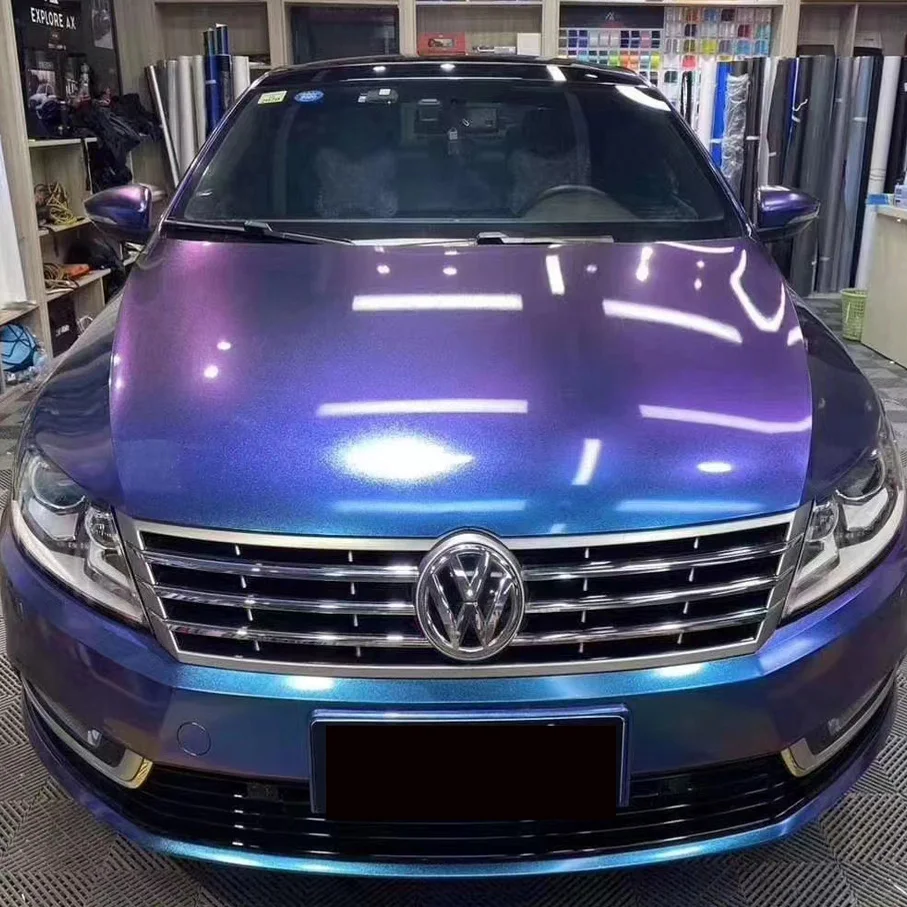 60 см * 1/2/3/4/5/6 м темно-синяя фиолетовая жемчужная фотопленка автомобильные