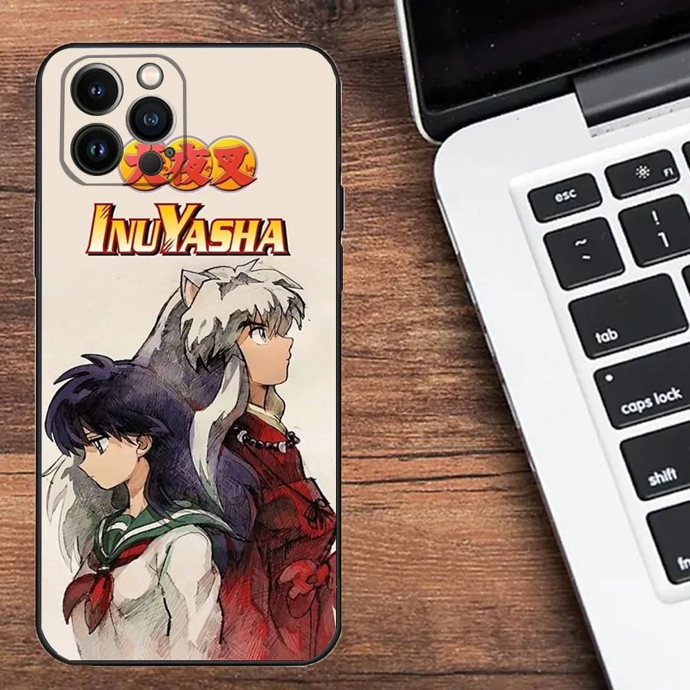 Фото Чехол для телефона Anime Inuyasha для Apple iPhone 15,14,13,12,11,XS,XR,X,8,7,Pro,Max,Plus,mini, силиконовый черный чехол №2