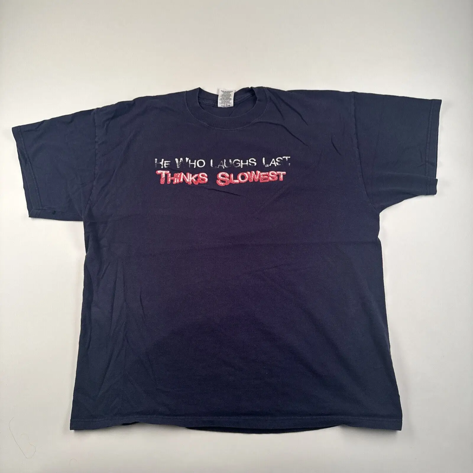 Винтажная забавная футболка размер Xl с надписью He Who считает свободнее