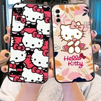 japan anime hello kitty phone case for xiaomi note 10 pro lite 10s 10 pro lite luxury ultra silicone cover carcasa black back