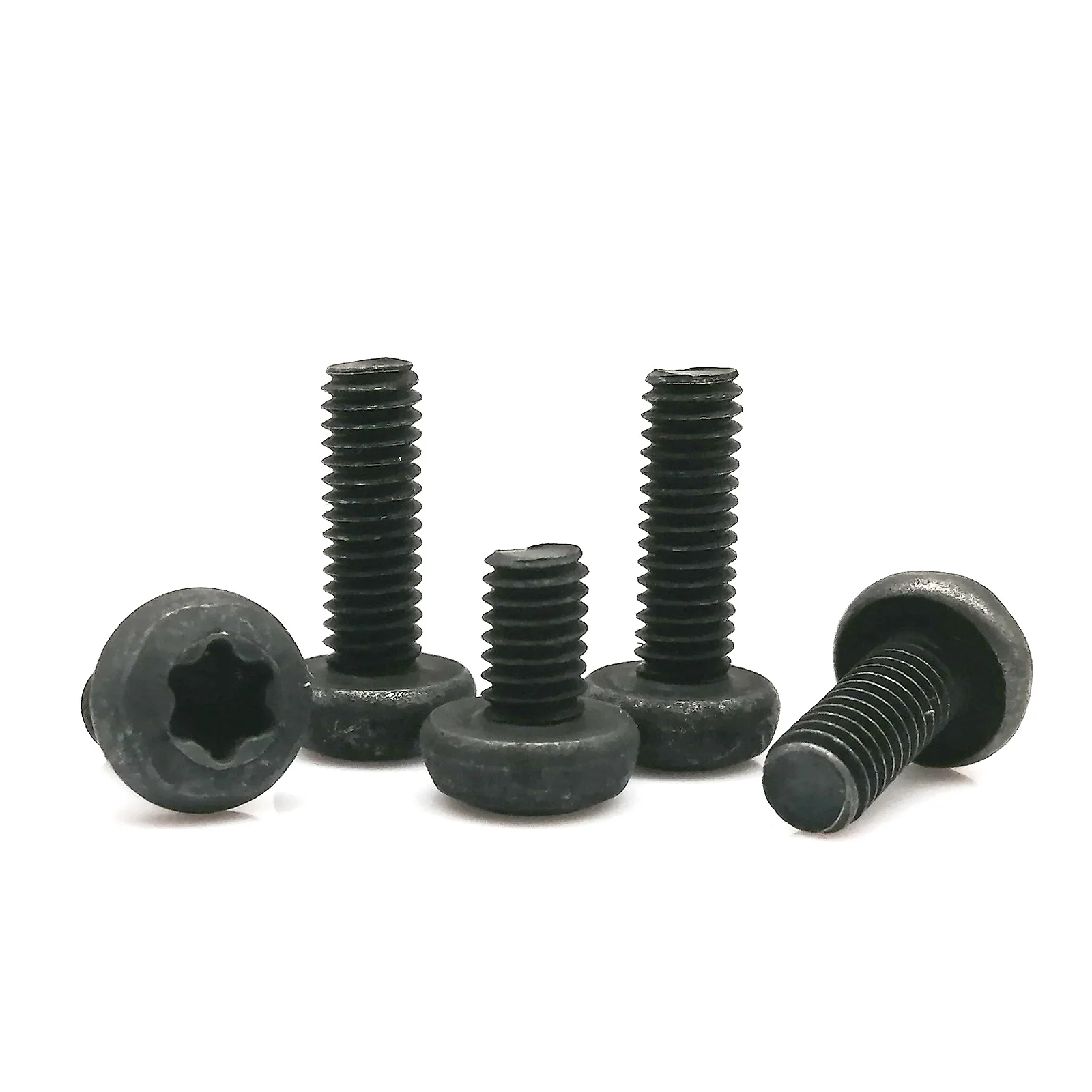 

10/50pcs M1.6 M2 M2.5 M3 M4 Black Oxide Grade 8.8 Carbon Steel GB2672 Six-Lobe Torx Round Button Pan Head Bolt Screw