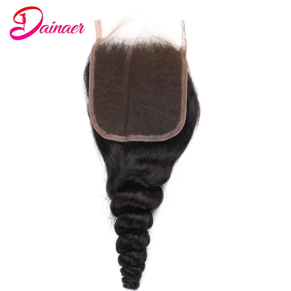 

Brazilian Closure Loose Wave 5x5 HD Lace Closure Human Hair Closure Only Natural Color 8-22 Inches Free Part Remy Hair Closure